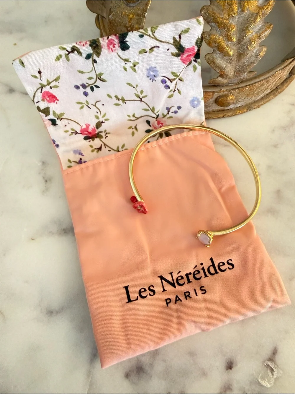 Vintage Les Néréides Paris Poppy Crystal Bracelet